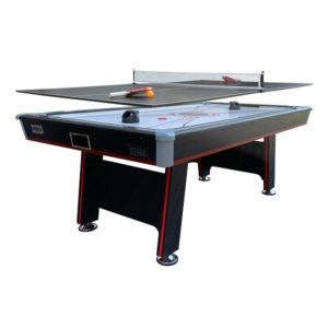 PUCK Atlas 7-Foot Air Hockey Table with Table Tennis 2 In 1